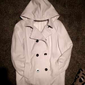 White trench style coat!